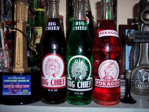 Big Chief Indian Soda Bottles