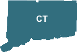 The state of Connecticut map