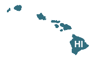 The state of Hawaii map