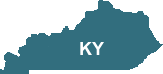 The state of Kentucky map