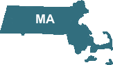 The state of Massachusetts map