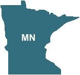 The state of Minnesota map