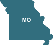 The state of Missouri map