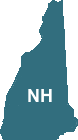 The state of New Hampshire map