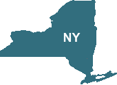 The state of New York map