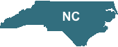 The state of North Carolina map