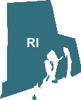 The state of Rhode Island map
