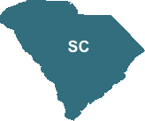 The state of South Carolina map