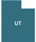 The state of Utah map