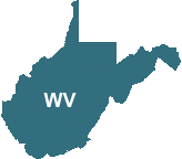 The state of West Virginia map